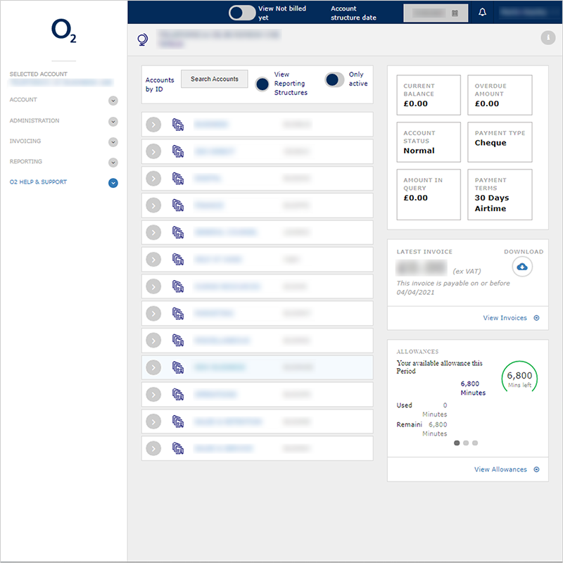 O2 Bill Analyser