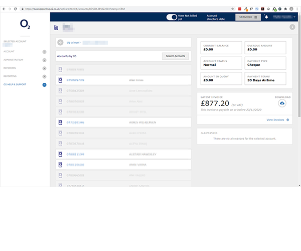 O2 Bill Analyser